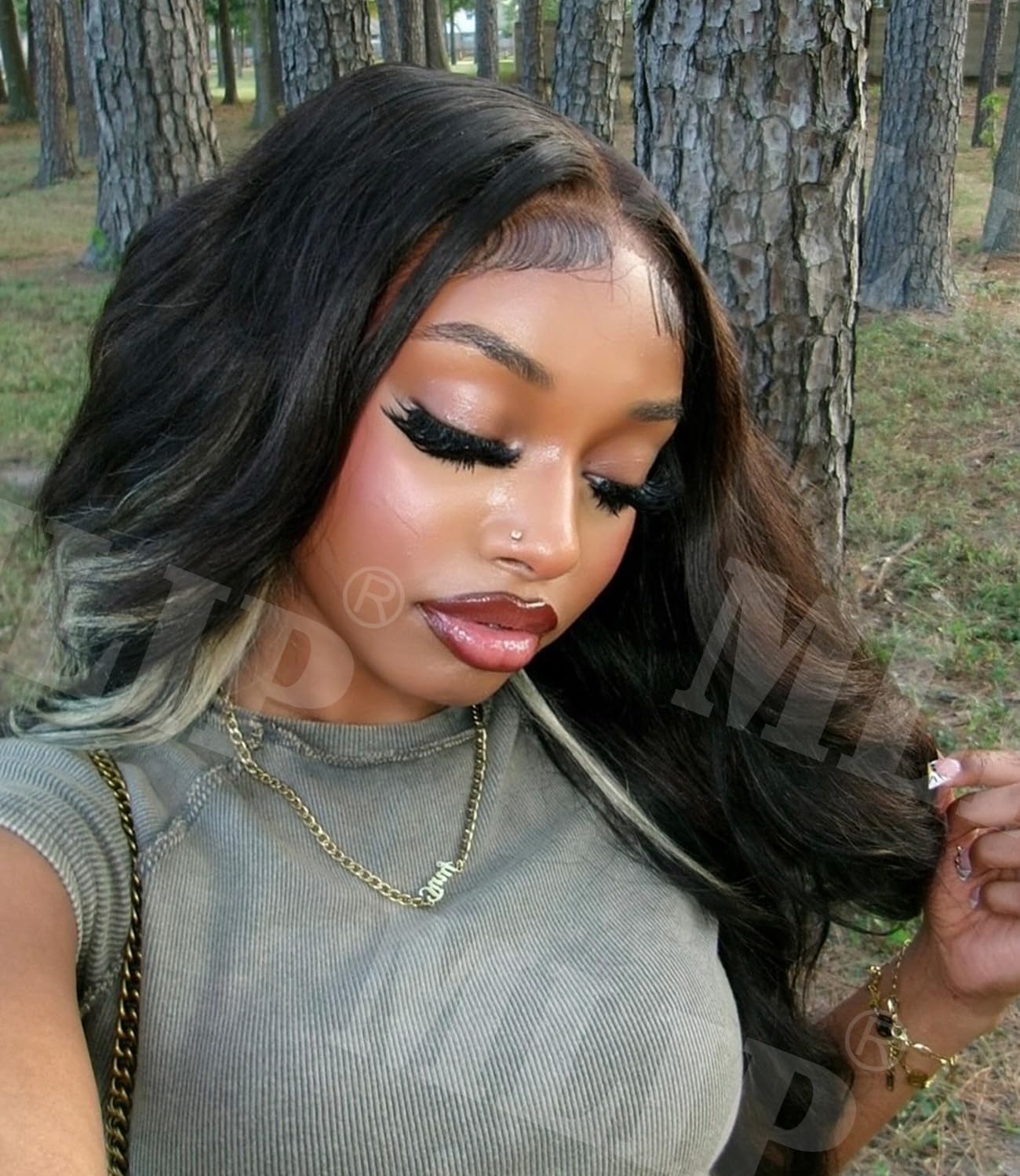 Mlip 2x6 HD Lace Closure Body Wave, 0.10mm Ultra Thin Invisible Swiss Lace, Skinlike Real HD Lace Melt into Skin Perfectly, Pre-plucked Natural Hairline, Raw Indian Human Hair 18 Inches Natural Color