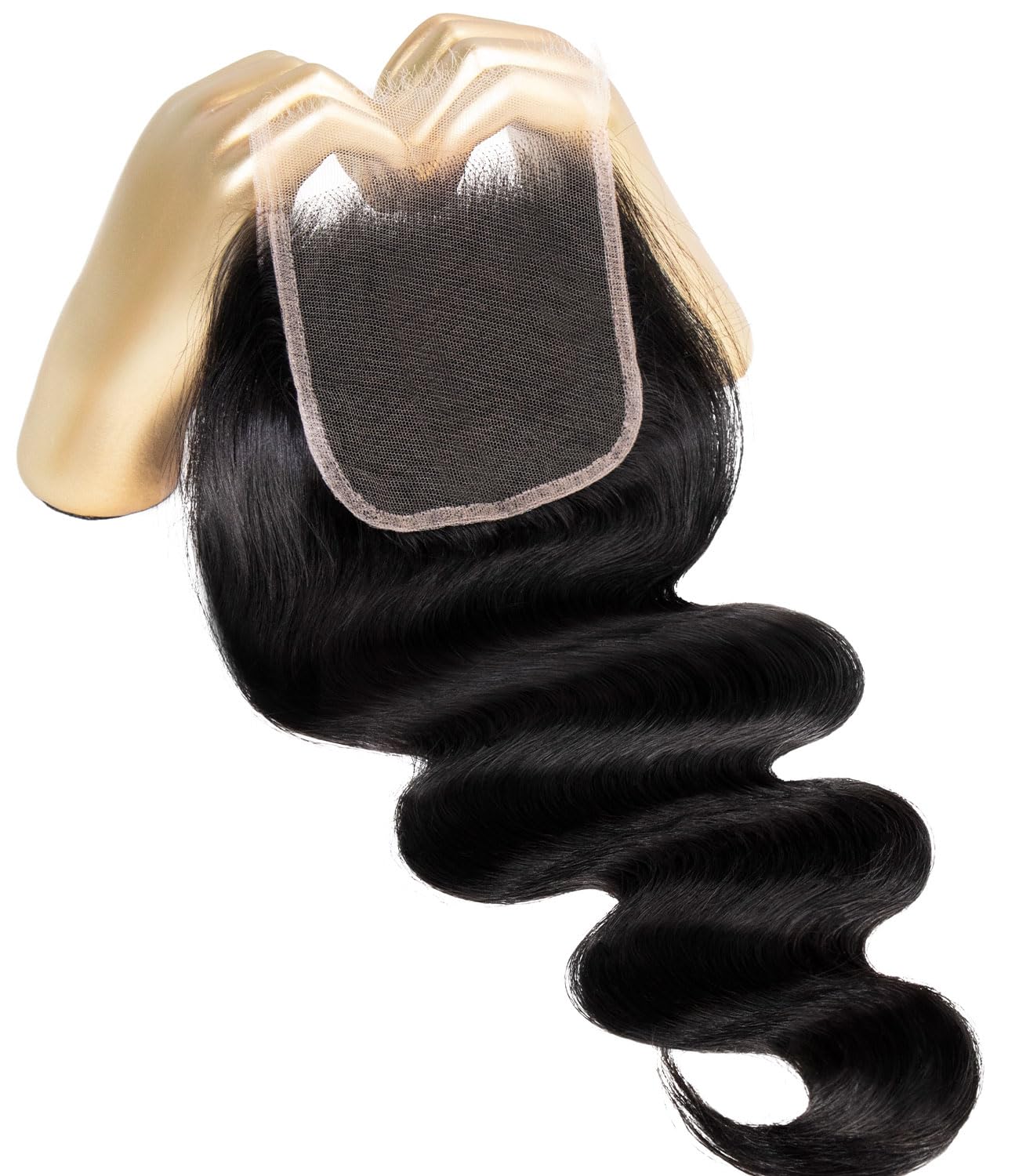 Mlip 2x6 HD Lace Closure Body Wave, 0.10mm Ultra Thin Invisible Swiss Lace, Skinlike Real HD Lace Melt into Skin Perfectly, Pre-plucked Natural Hairline, Raw Indian Human Hair 18 Inches Natural Color