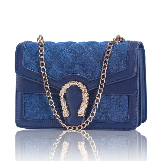 Aiqudou Crossbody Bag and Satchel Purse for Women - Fashion Snake Print Chain Purse Luxury PU Leather HandBag
