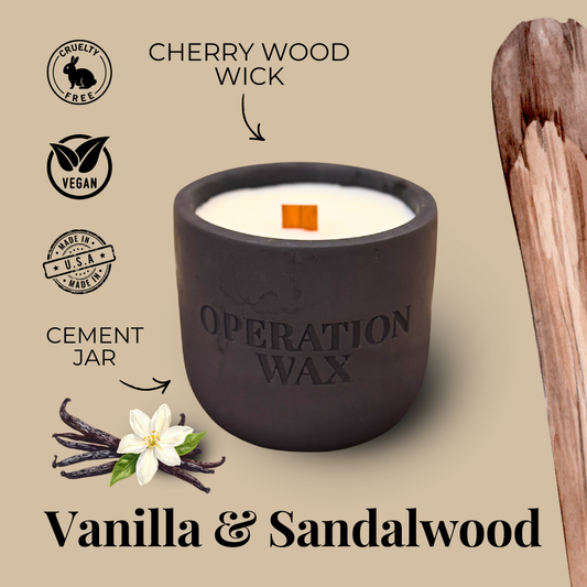 Vanilla & Sandalwood Scented Candle